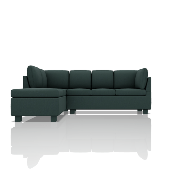 SOFA HARVY TELA VELVET STAR SECCIONAL VERDE BOTELLA