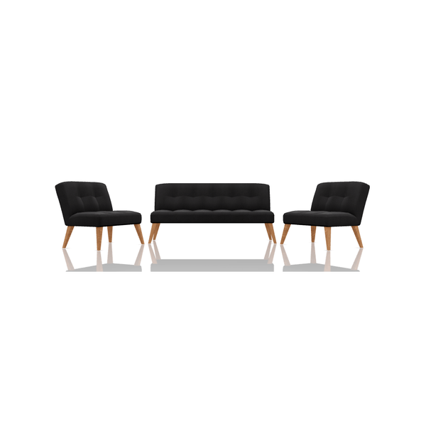 SOFA RACHEL TELA AQUATEC 3C 1C 1C NEGRO