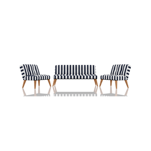 SOFA RACHEL TELA SOLARIS 3C 1C 1C RAYAS AZUL