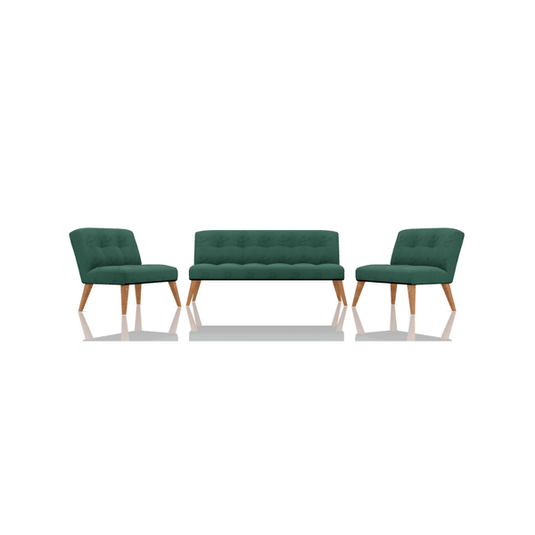 SOFA RACHEL TELA SOLARIS 3C 1C 1C VERDE BOTELLA