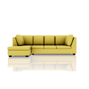 SOFA TADEO TELA VELVET STAR SECCIONAL AMARILLO
