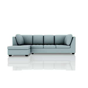 SOFA TADEO TELA VELVET STAR SECCIONAL CELESTE AGUA
