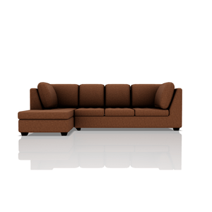 SOFA TADEO TELA VELVET STAR SECCIONAL MARRON CLARO