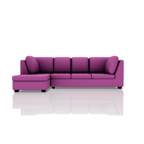 SOFA TADEO TELA VELVET STAR SECCIONAL MORADO