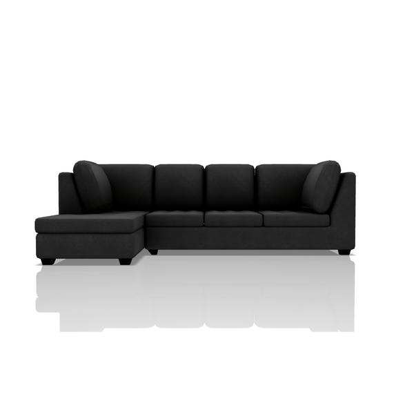 SOFA TADEO TELA VELVET STAR SECCIONAL NEGRO