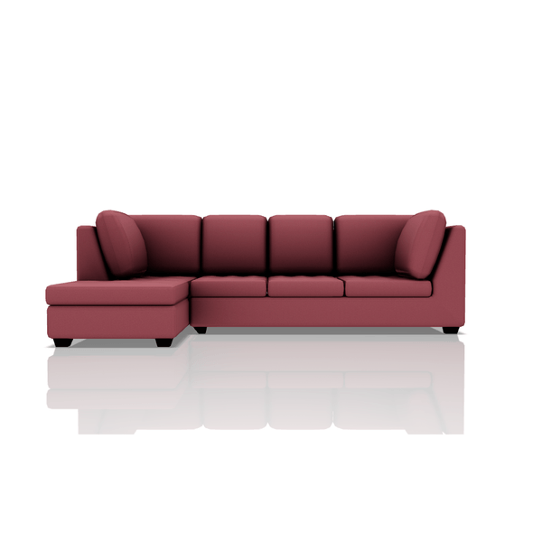 SOFA TADEO TELA VELVET STAR SECCIONAL PALO ROSA OSCURO