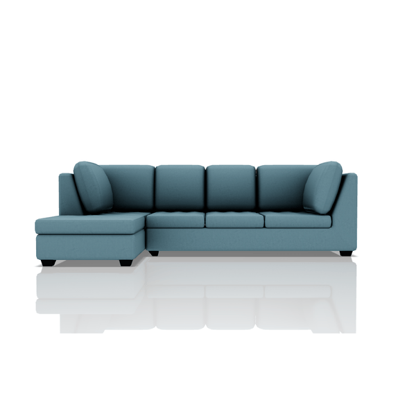 SOFA TADEO TELA VELVET STAR SECCIONAL TURQUESA OSCURO