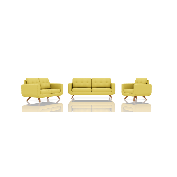 SOFA SCOTTY TELA VELVET STAR 3C 2C 1C AMARILLO