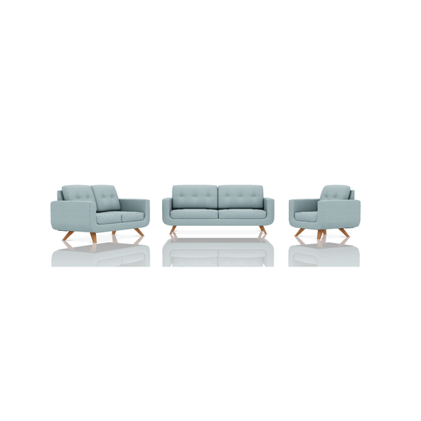 SOFA SCOTTY TELA VELVET STAR 3C 2C 1C CELESTE AGUA