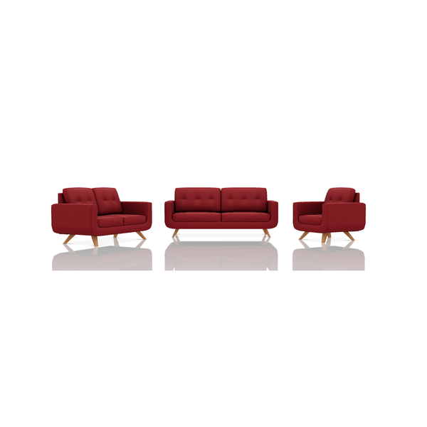 SOFA SCOTTY TELA VELVET STAR 3C 2C 1C GUINDA