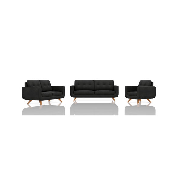 SOFA SCOTTY TELA VELVET STAR 3C 2C 1C NEGRO