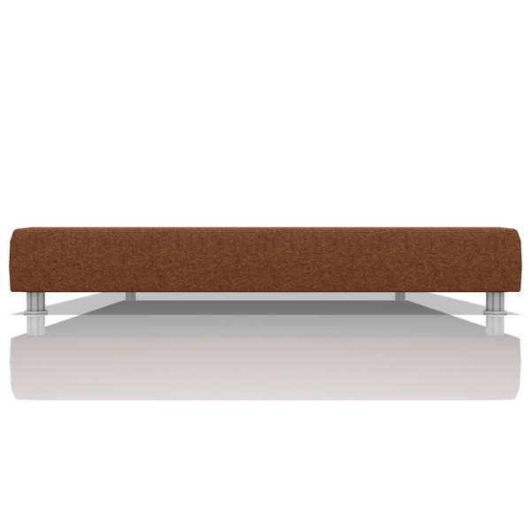 TARIMA BOX OMAR TELA VELVET STAR KING MARRON CLARO