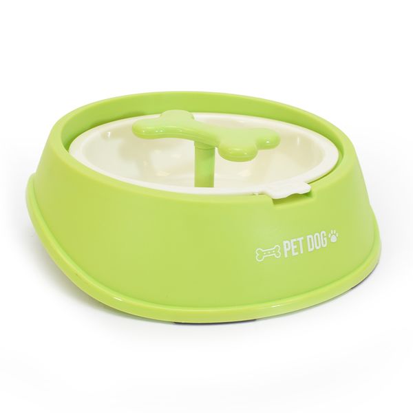 PLATO INTERACTIVO REDONDO C/HUESITO 24X7 CM VERDE (COD: 25/2)