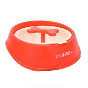 PLATO INTERACTIVO REDONDO C/HUESITO 24X7 CM ROJO (COD: 25/2)