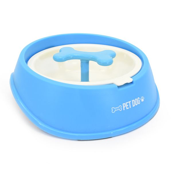 PLATO INTERACTIVO REDONDO C/HUESITO 24X7 CM AZUL (COD: 25/2)