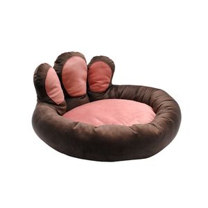 CAMA MASCOTA HUELLITA MEDIANO CHOCOLATE C/PALO ROSA (PT)