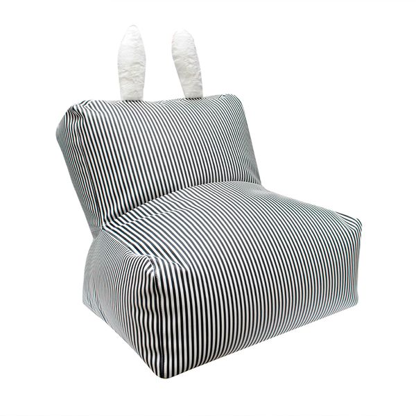 PUFF INFANTIL CONEJITO BLANCO C/AZUL