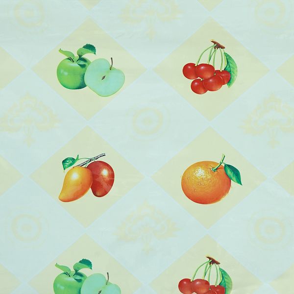 CUBREMESA PLAIN PVC FRUTILLAS NARANJA