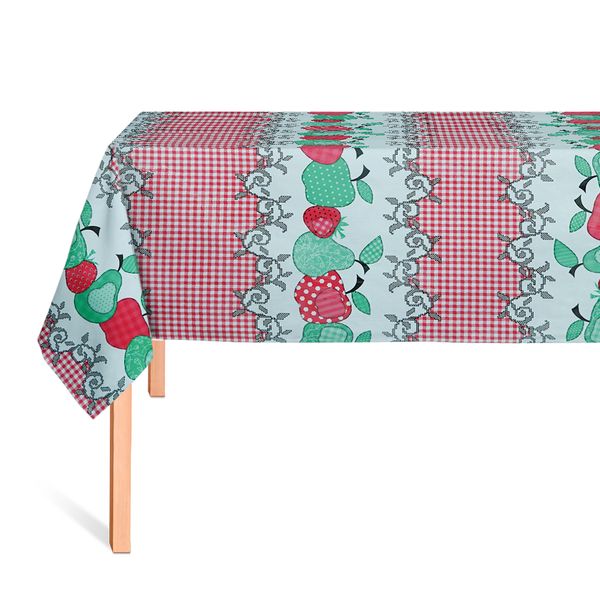 CUBREMESA PLAIN PVC MANZANAS ROJO