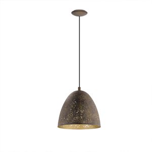 EGLO LAMPARA COLGANTE SAFI 1X60W CAFE/DORADO