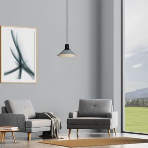 EGLO LAMPARA COLGANTE ABREROSA 1X28W NEGRO/GRIS
