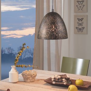 EGLO LAMPARA COLGANTE SAFI 1X60W CAFE/DORADO