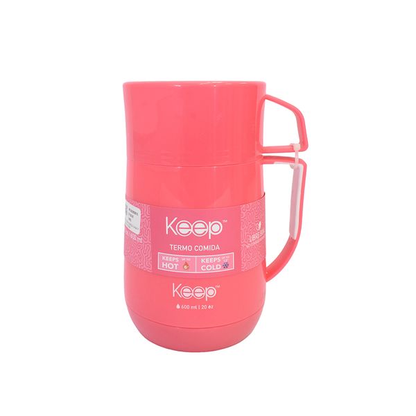 KEEP TERMO COMIDA C/ASA PP 600 ML FUCSIA
