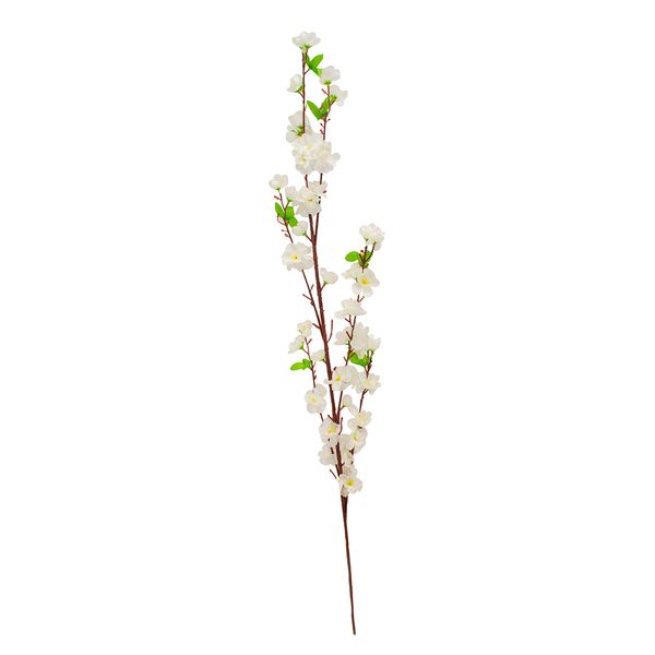 FLOR ARTIFICIAL VARA DURAZNO 120X25 CM BLANCO (SY01348WT)