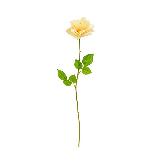 FLOR ARTIFICIAL VARA ROSA DIAMANTE 70X10 CM BLANCO (6501-BL)
