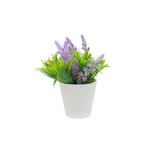 PLANTA ARTIFICIAL C/MACETA LAVANDA 15X8 CM MORADO (00140)