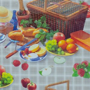 CUBREMESA PLAIN PVC PICNIC GRIS