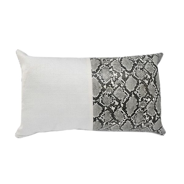 FUNDA COJIN SNAKE 30 X 50 CM PLOMO (PT)