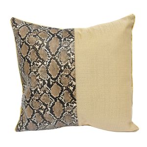 FUNDA COJIN SNAKE 45 X 45 CM CAPUCHINO (PT)