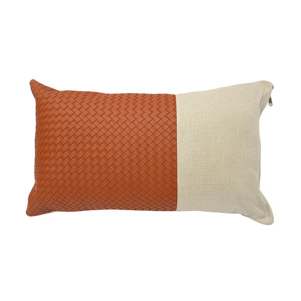 FUNDA COJIN TRENZE 30 X 50 CM TERRACOTA (PT)