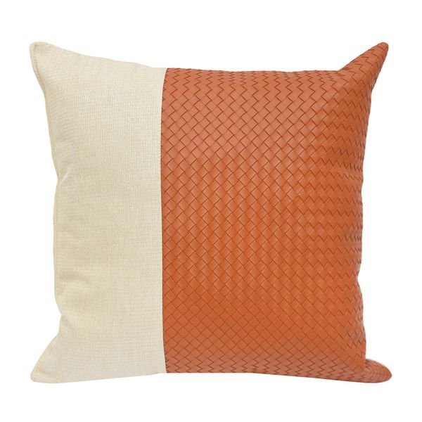 FUNDA COJIN TRENZE 45 X 45 CM TERRACOTA (PT)