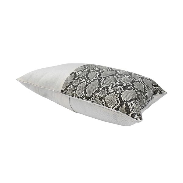 FUNDA COJIN SNAKE 30 X 50 CM PLOMO (PT)