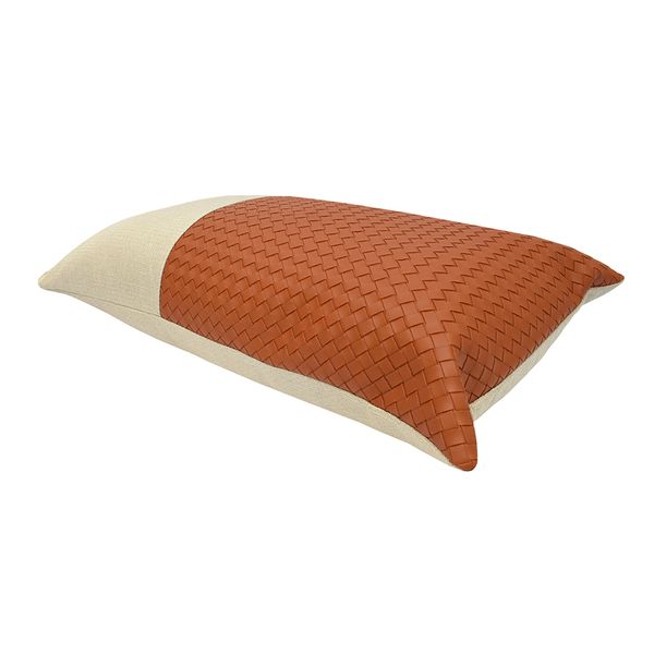 FUNDA COJIN TRENZE 30 X 50 CM TERRACOTA (PT)