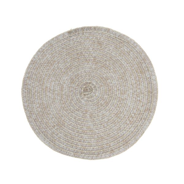 Individual X 6Pzs Redondo Tela 38 Cm Crema (Stp002-Pe)