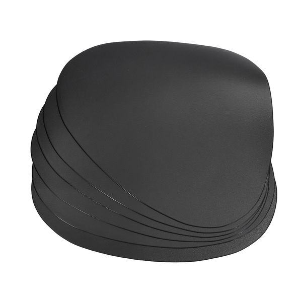 Individual X 6Pzs Ovalado 36.5X45 Cm Negro (Stpg007-Sd)