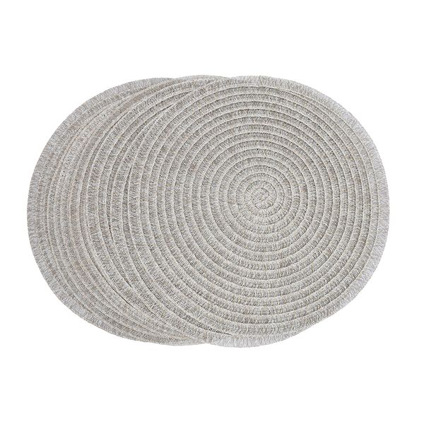 Individual X 6Pzs Redondo Tela 38 Cm Crema (Stp002-Jpe)