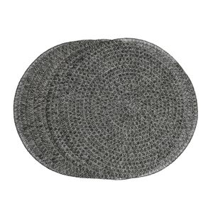 Individual X 6Pzs Redondo Tela 38 Cm Negro (Stp001-Jpe)