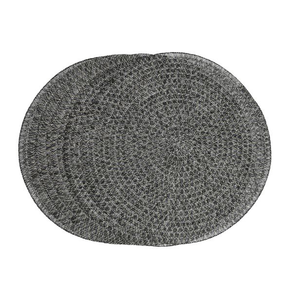 Individual X 6Pzs Redondo Tela 38 Cm Negro (Stp001-Jpe)