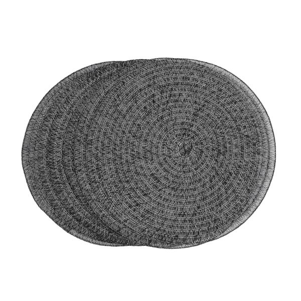 Individual X 6Pzs Redondo Tela 38 Cm Negro (Stp001-Pe)