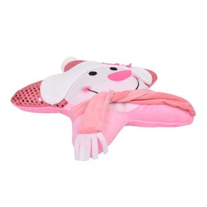 Navidad Cojin Estrella Magia 50X50 Cm Rosado Muñeco Nieve