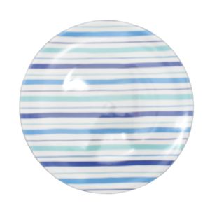 PLATO DE SITIO RAYAS 33 CM BLANCO C/AZUL (PLA5-0120)