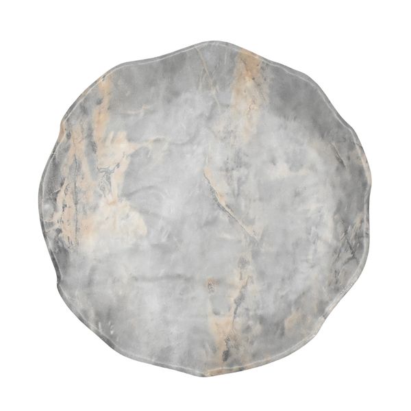 BANDEJA MELAMINA CALIZA CIRCULAR 28X3.50 CM GRIS (HME127-022)