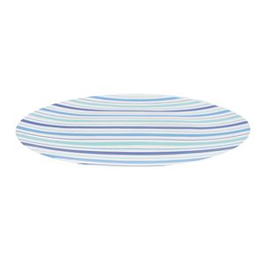 PLATO DE SITIO RAYAS 33 CM BLANCO C/AZUL (PLA5-0120)