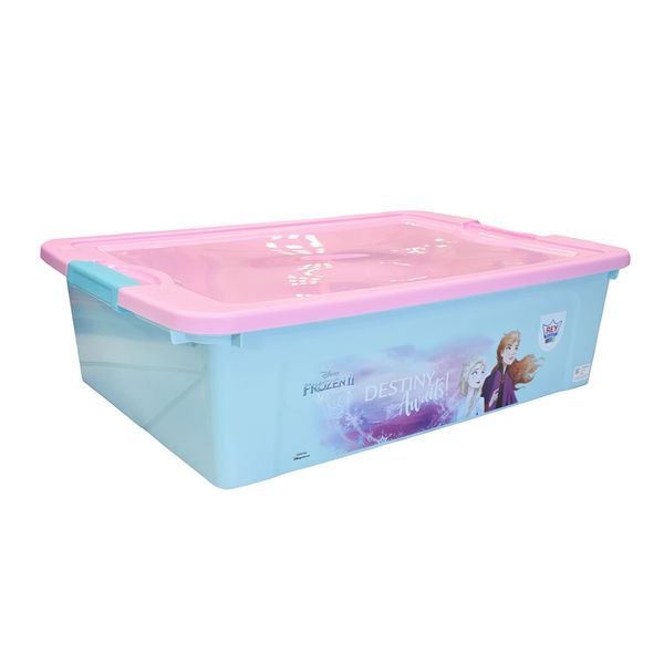 REYPLAST CAJA ULTRAFORTE 30 LT FROZEN CELESTE C/LILA