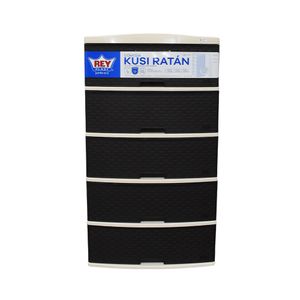 REYPLAST COMODA KUSI RATAN 5 PISOS 55X39.5X104 CM MARRON