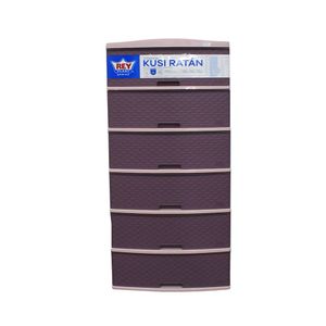 REYPLAST COMODA KUSI RATAN 6 PISOS 55X39.5X124 CM LILA